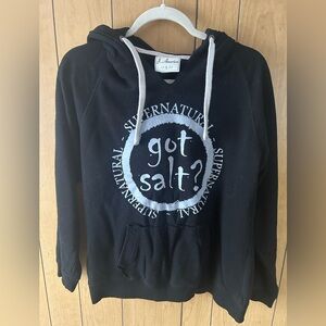 J. America Black Hoodie Sweatshirt Supernatural Got Salt